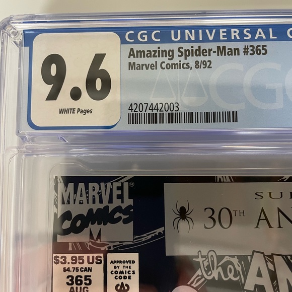 1992 Spider-Man #365 CGC 9.6 - Picture 4 of 5